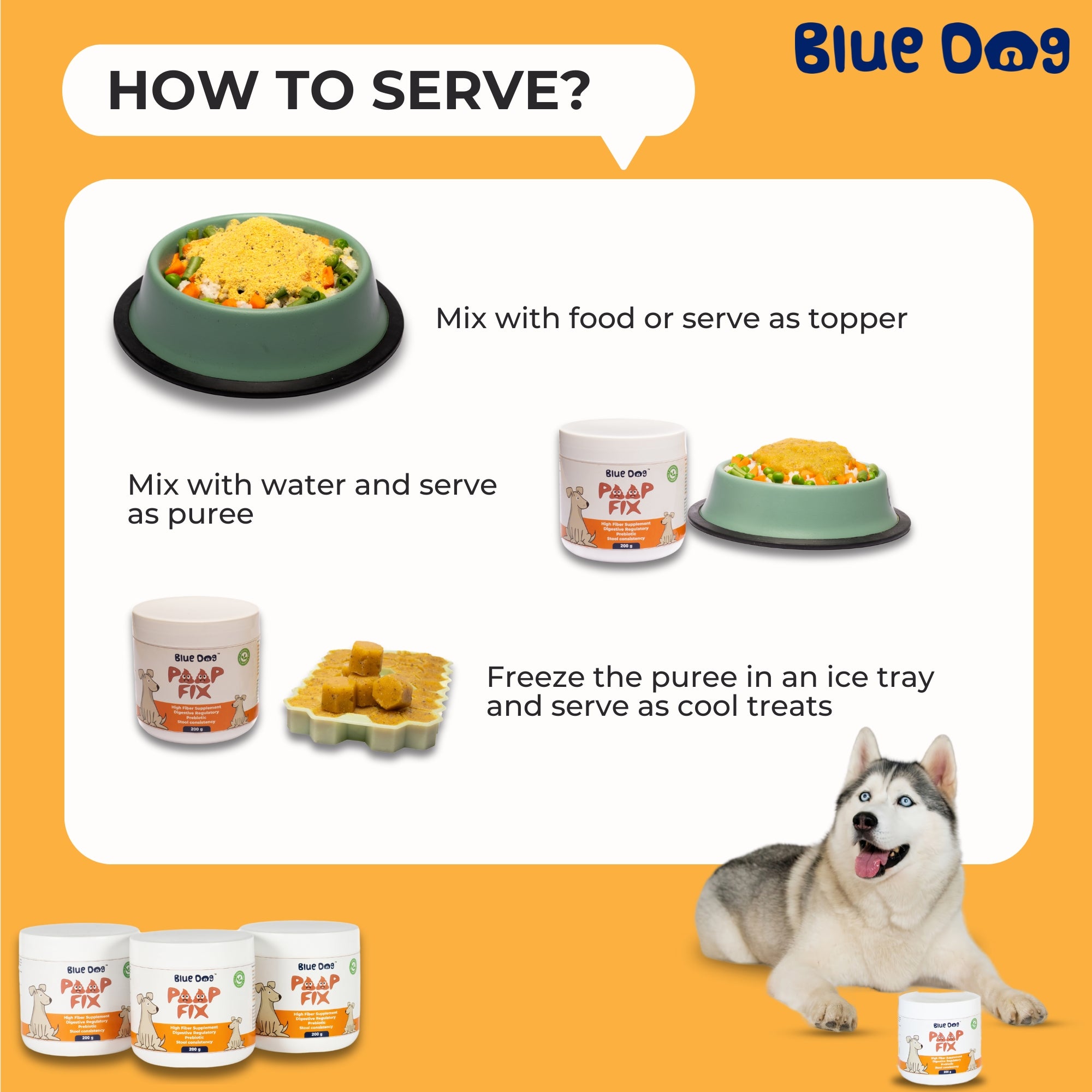 Prebiotic High Fiber Gut Health Supplement for Dogs